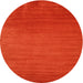 Sideview of Contemporary Neon Red Modern Rug, con28