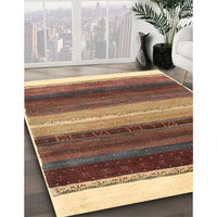 Contemporary Dark Sienna Brown Modern Rug, con2900