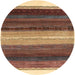 Sideview of Contemporary Dark Sienna Brown Modern Rug, con2900