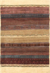 Machine Washable Contemporary Dark Sienna Brown Rug, wshcon2900