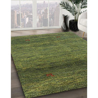 Contemporary Army Green Modern Rug, con2902