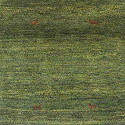 Sideview of Machine Washable Contemporary Army Green Rug, wshcon2902