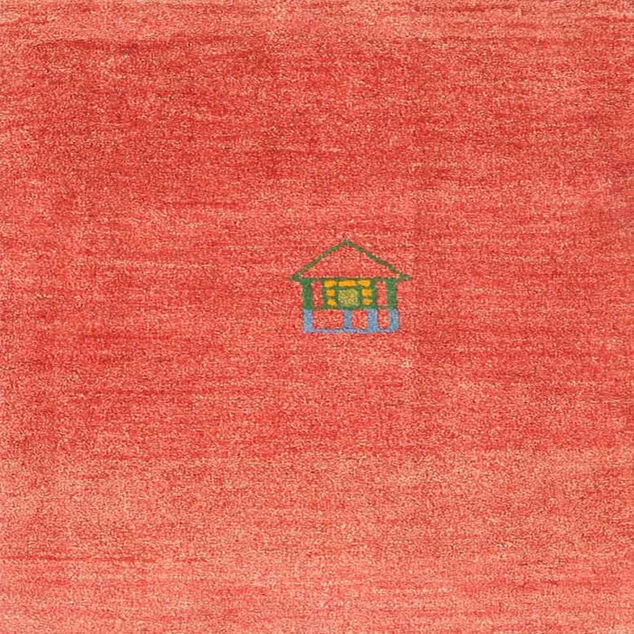 Square Contemporary Neon Red Modern Rug, con2903