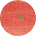 Sideview of Contemporary Neon Red Modern Rug, con2903