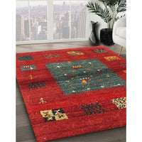 Contemporary Chestnut Brown Modern Rug, con2904