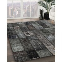 Contemporary Granite Gray Patchwork Rug, con2909