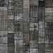 Square Contemporary Granite Gray Patchwork Rug, con2909