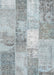 Contemporary Light Steel Blue Patchwork Rug, con2910