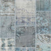 Sideview of Machine Washable Contemporary Grayish Turquoise Green Rug, wshcon2912