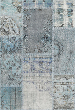 Machine Washable Contemporary Grayish Turquoise Green Rug, wshcon2912