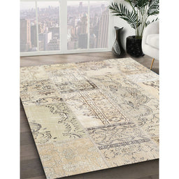 Machine Washable Contemporary Light French Beige Brown Rug in a Family Room, wshcon2913