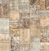 Contemporary Brown Patchwork Rug, con2914