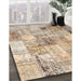 Machine Washable Contemporary Brown Rug in a Family Room, wshcon2914