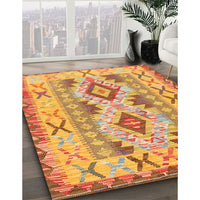 Contemporary Orange Modern Rug, con2915