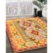 Machine Washable Contemporary Orange Rug in a Family Room, wshcon2915