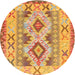 Sideview of Contemporary Orange Modern Rug, con2915