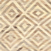 Square Contemporary Khaki Gold Southwestern Rug, con2918