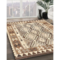 Contemporary Brown Southwestern Rug, con2919