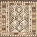 Sideview of Machine Washable Contemporary Brown Rug, wshcon2919