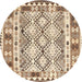 Sideview of Contemporary Brown Southwestern Rug, con2919