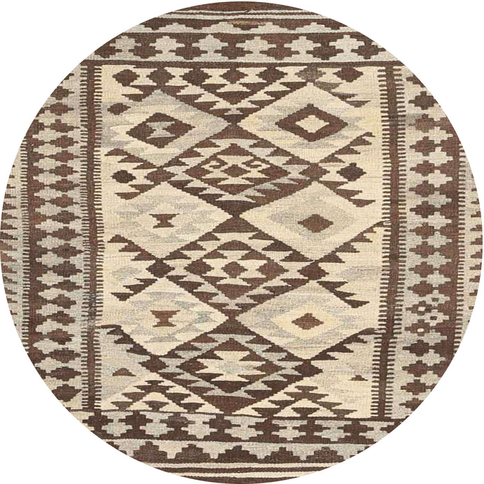 Sideview of Contemporary Reddish Brown Southwestern Rug, con2921