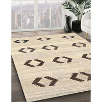 Contemporary Light French Beige Brown Southwestern Rug, con2922