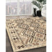 Contemporary Brown Southwestern Rug in Family Room, con2923