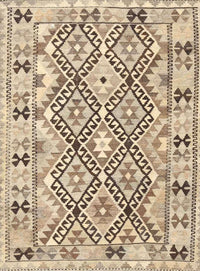 Machine Washable Contemporary Brown Rug, wshcon2923