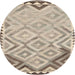 Square Machine Washable Contemporary Dark Almond Brown Rug, wshcon2924