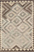 Contemporary Dark Almond Brown Southwestern Rug, con2924