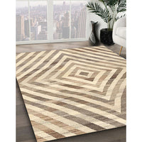 Contemporary Khaki Gold Southwestern Rug, con2925