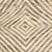 Square Contemporary Khaki Gold Southwestern Rug, con2925