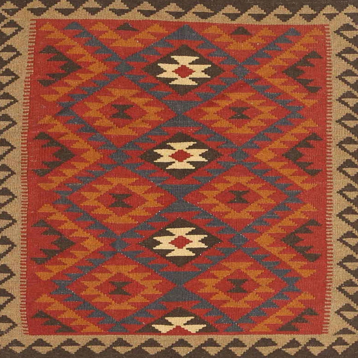 Square Contemporary Light Brown Oriental Rug, con2930
