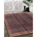 Machine Washable Contemporary Dark Almond Brown Rug in a Family Room, wshcon2934