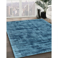 Contemporary Blue Modern Rug, con2936