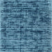 Sideview of Machine Washable Contemporary Blue Rug, wshcon2936