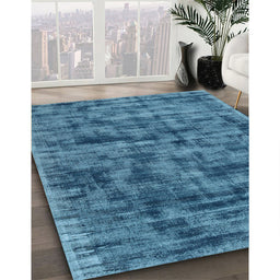 Machine Washable Contemporary Blue Rug in a Family Room, wshcon2936
