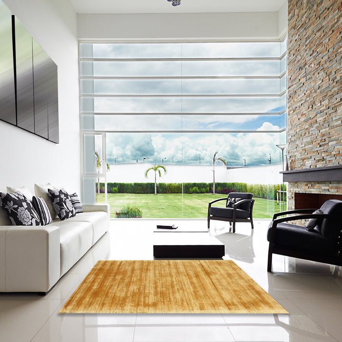 Square Machine Washable Contemporary Orange Rug in a Living Room, wshcon2937