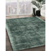 Machine Washable Contemporary Green Rug in a Family Room, wshcon2938