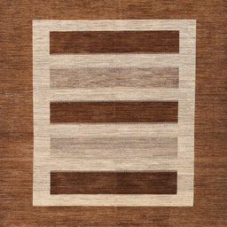 Sideview of Machine Washable Contemporary Mahogany Brown Rug, wshcon293