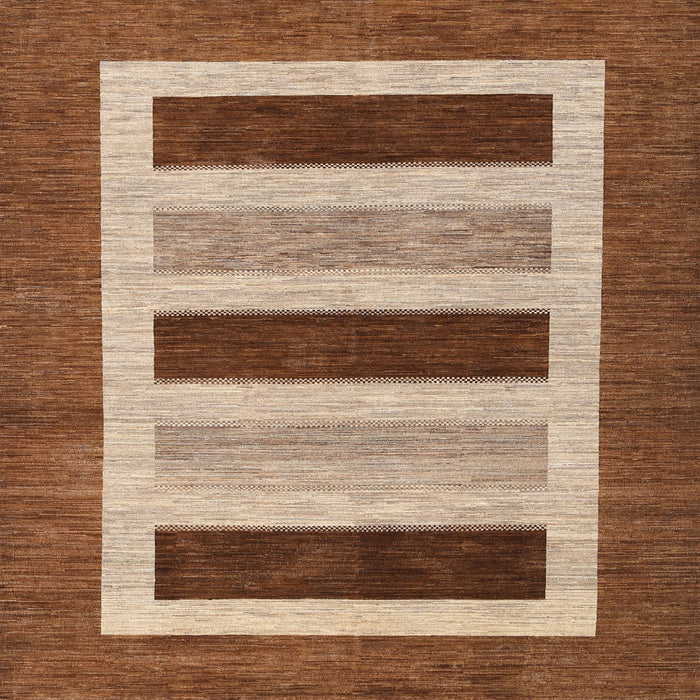 Sideview of Machine Washable Contemporary Mahogany Brown Rug, wshcon293