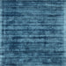 Sideview of Machine Washable Contemporary Blue Rug, wshcon2941