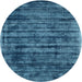 Sideview of Contemporary Blue Modern Rug, con2941