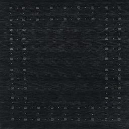 Sideview of Machine Washable Contemporary Black Rug, wshcon2942