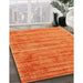 Machine Washable Contemporary Orange Red Rug in a Family Room, wshcon2943