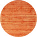 Square Machine Washable Contemporary Orange Red Rug, wshcon2943