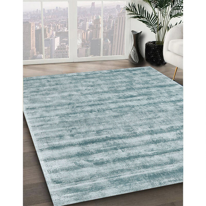 Machine Washable Contemporary Light Steel Blue Rug in a Family Room, wshcon2944