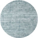 Sideview of Contemporary Light Steel Blue Modern Rug, con2946