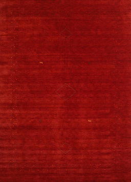 Machine Washable Contemporary Tomato Red Rug, wshcon2948