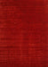 Machine Washable Contemporary Tomato Red Rug, wshcon2948